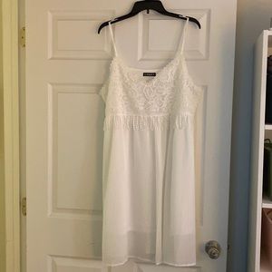 White summer sun dress